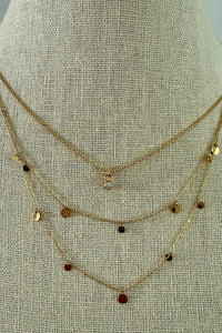 Gold filled ball chain with lab grown diamond drop