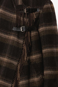 Gihan Wool Coat in Black Khaki