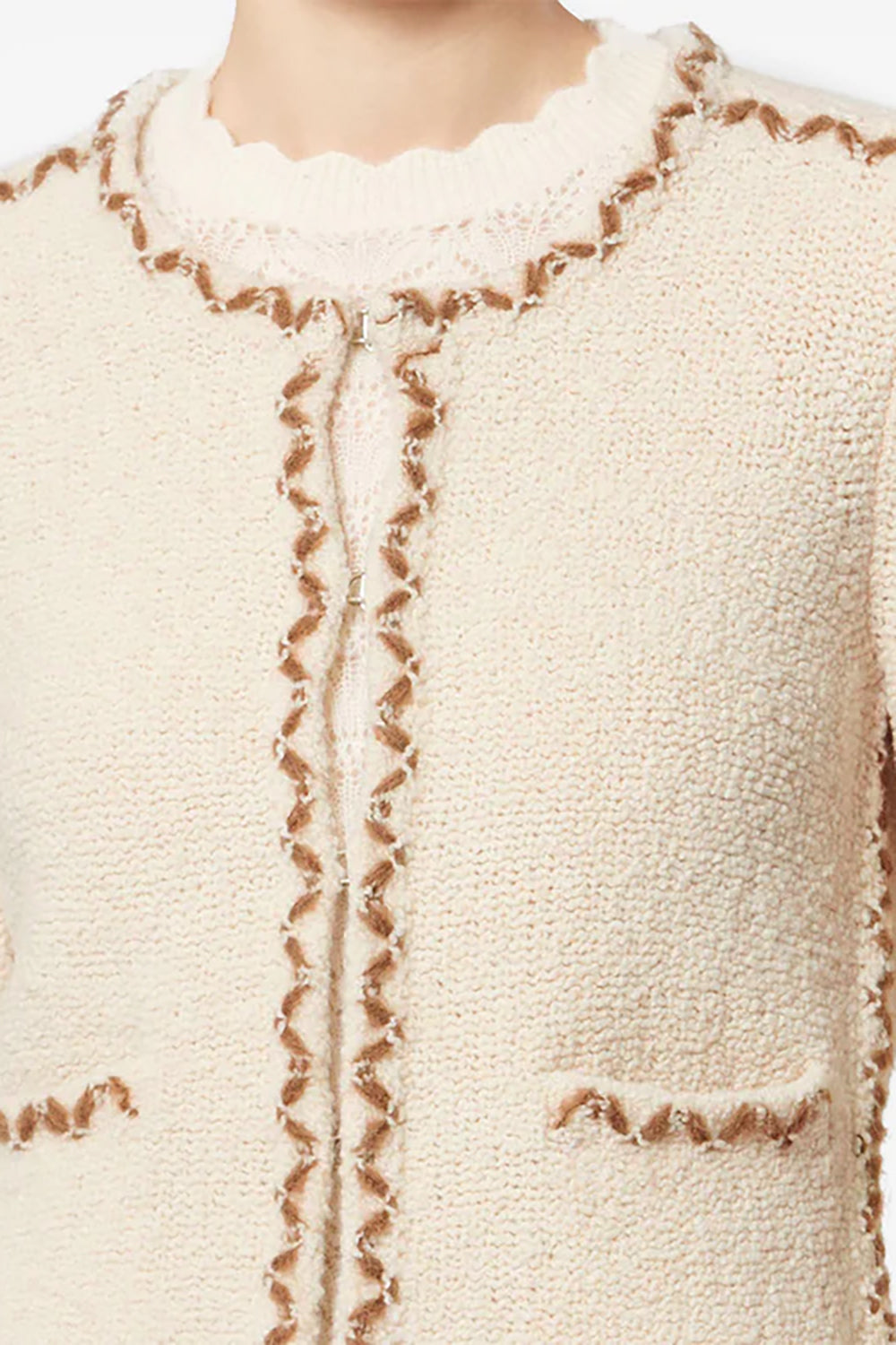 Rochelle Cardigan in Ecru Bronze