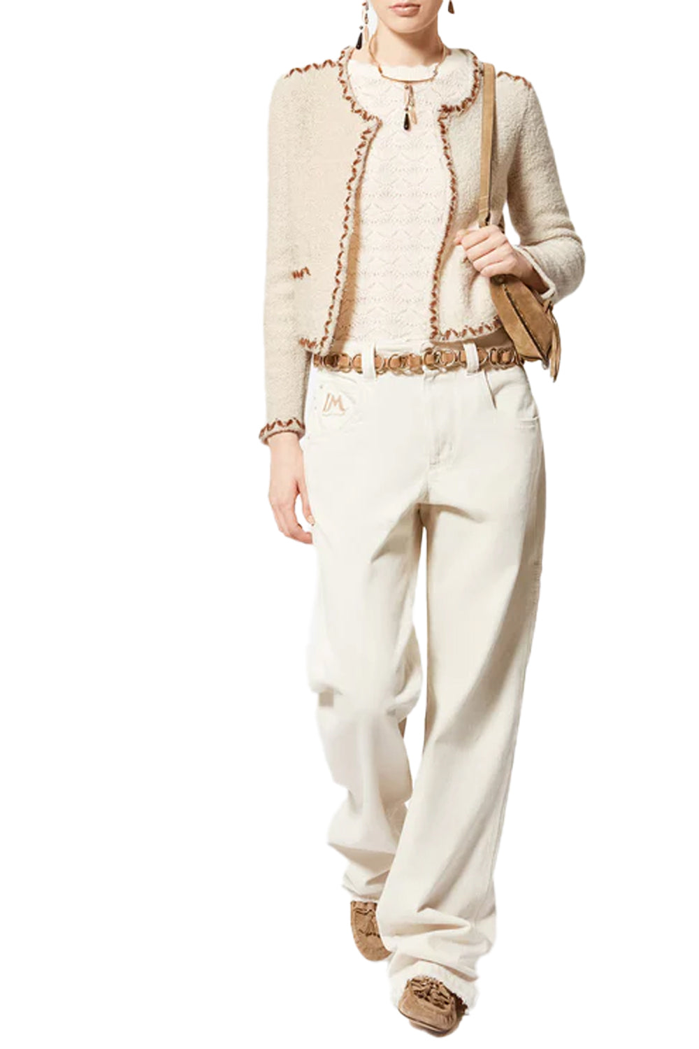 Rochelle Cardigan in Ecru Bronze