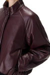 Delta Leather Jacket in Purple