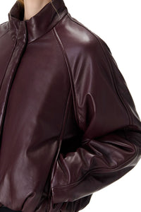 Delta Leather Jacket in Purple
