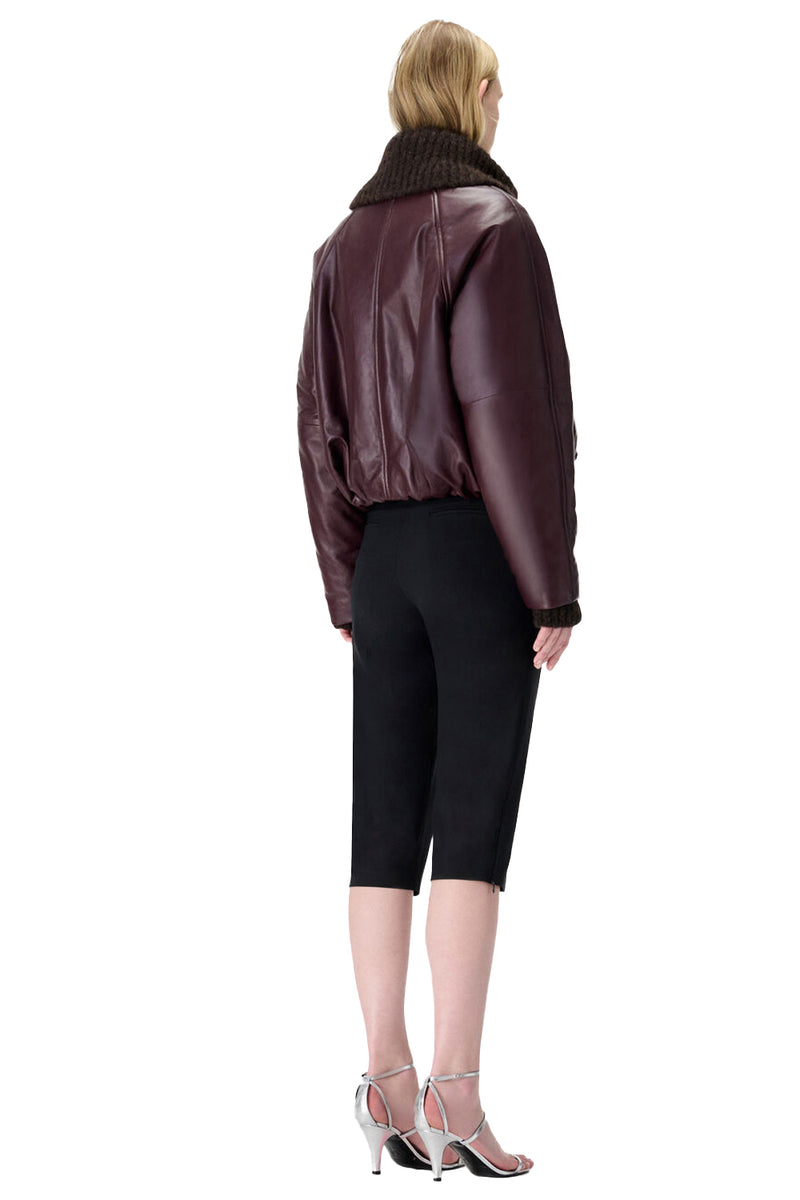 Delta Leather Jacket in Purple