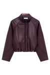 Delta Leather Jacket in Purple
