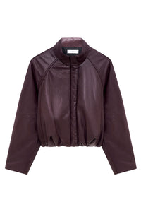 Delta Leather Jacket in Purple