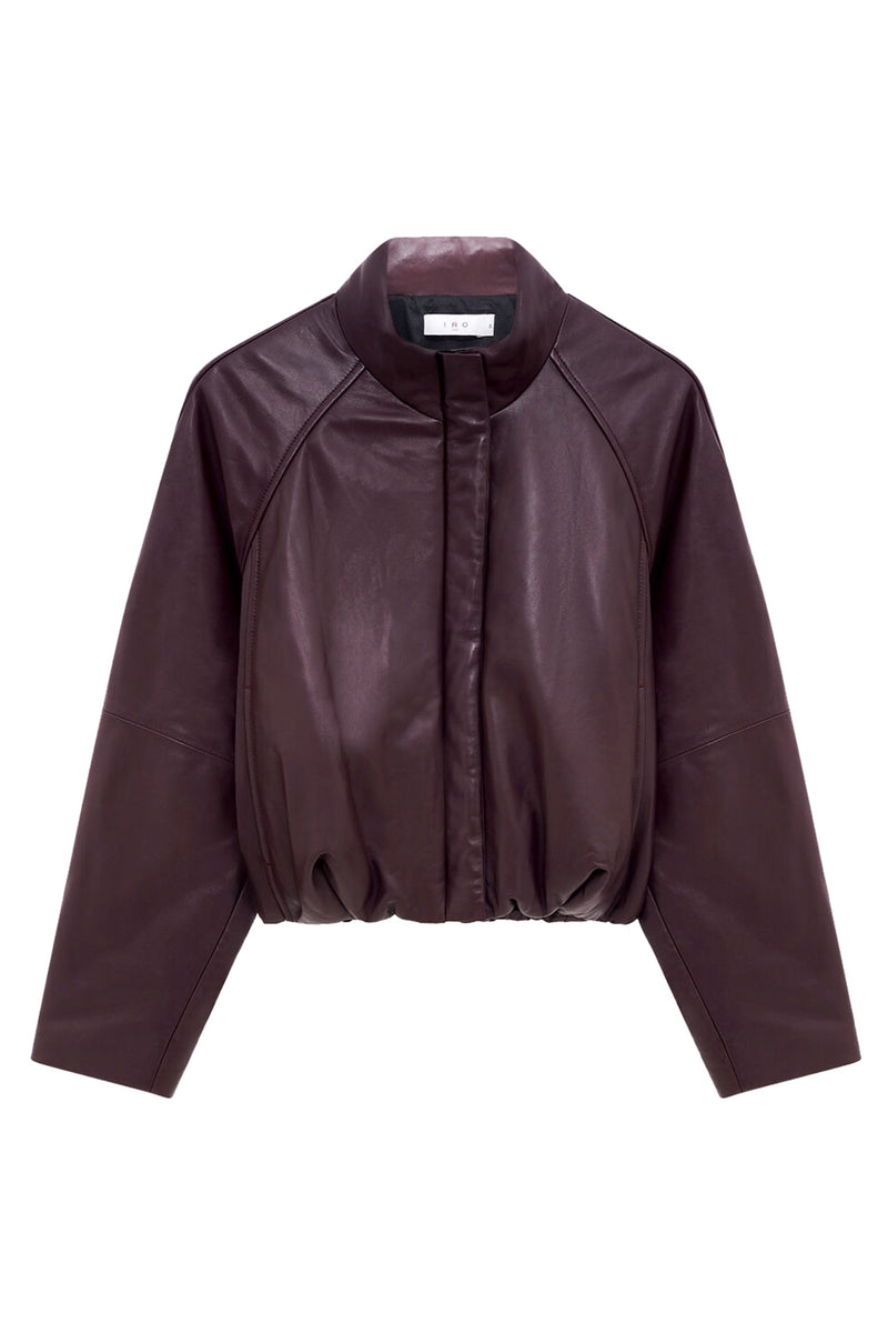 Delta Leather Jacket in Purple