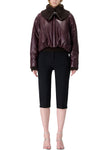 Delta Leather Jacket in Purple