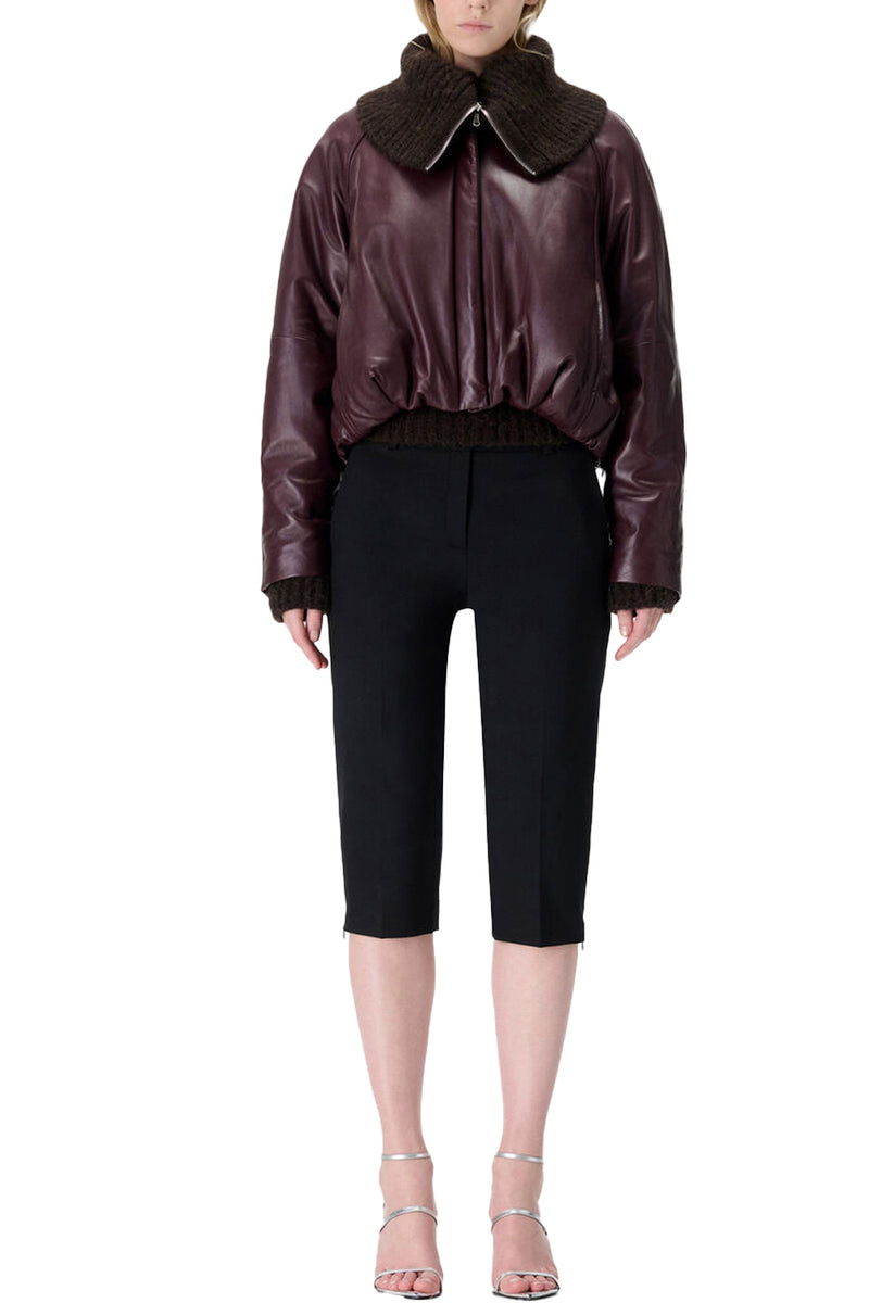 Delta Leather Jacket in Purple