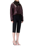 Delta Leather Jacket in Purple