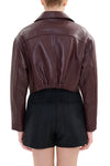 Castilli Cropped Leather Jacket