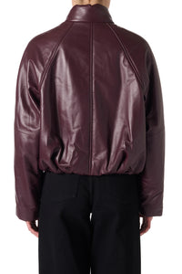 Delta Leather Jacket in Purple