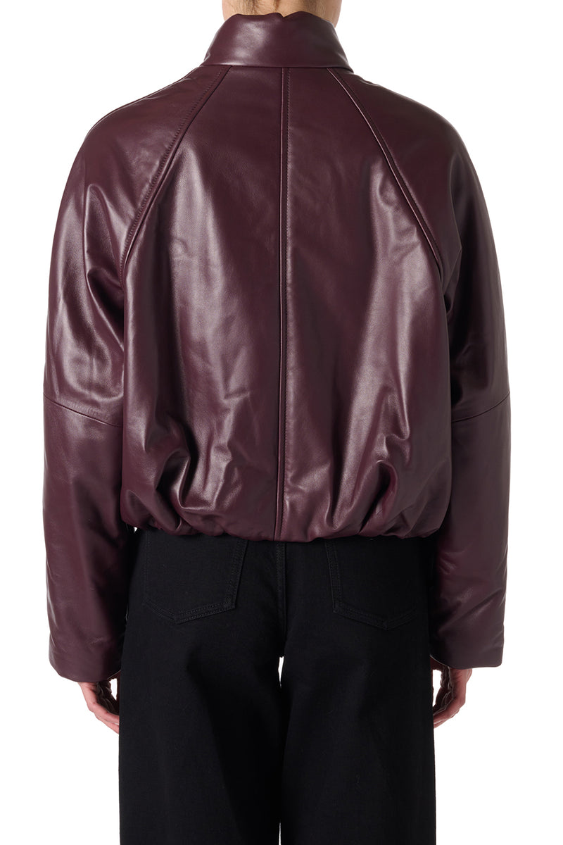 Delta Leather Jacket in Purple