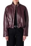 Delta Leather Jacket in Purple