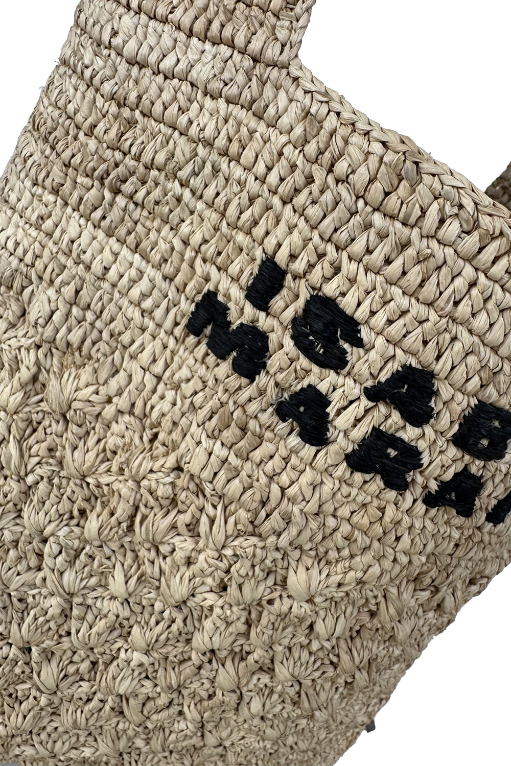 Praia Small Raffia Bag in Natural Black