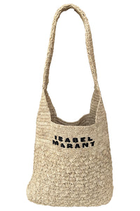 Praia Small Raffia Bag in Natural Black