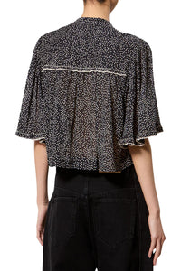 Douna Top in Black Ecru