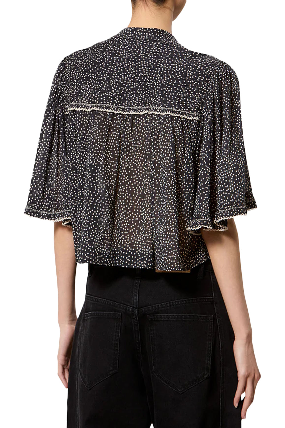 Douna Top in Black Ecru
