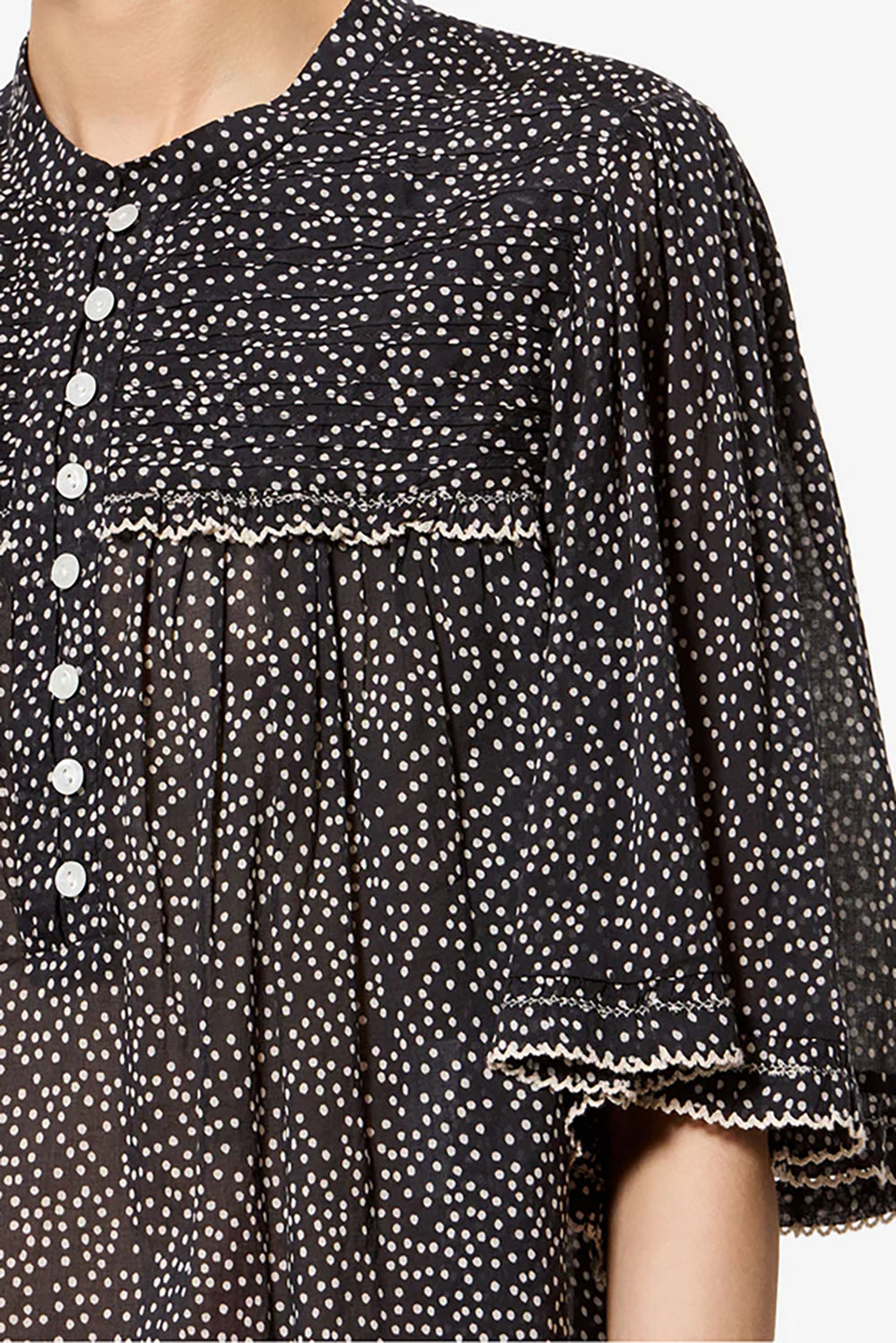 Douna Top in Black Ecru