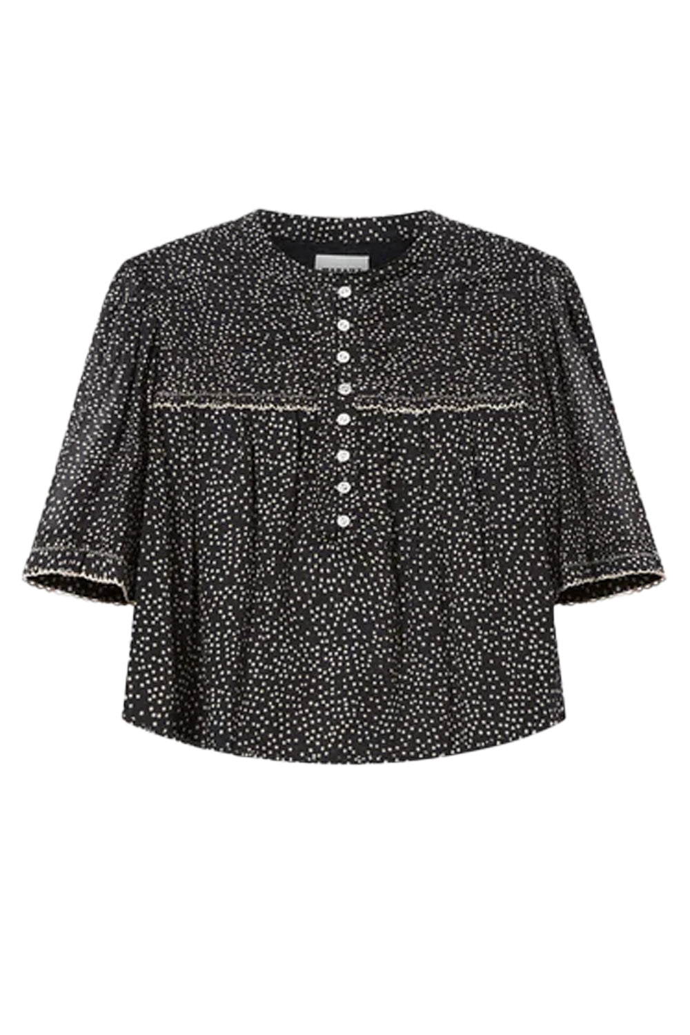 Douna Top in Black Ecru