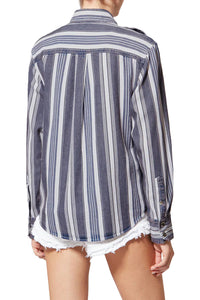 Gelva Shirt in Ecru Blue