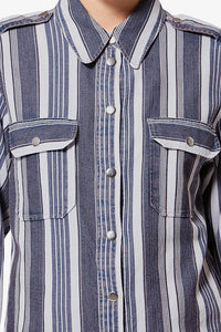 Gelva Shirt in Ecru Blue