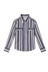 Gelva Shirt in Ecru Blue
