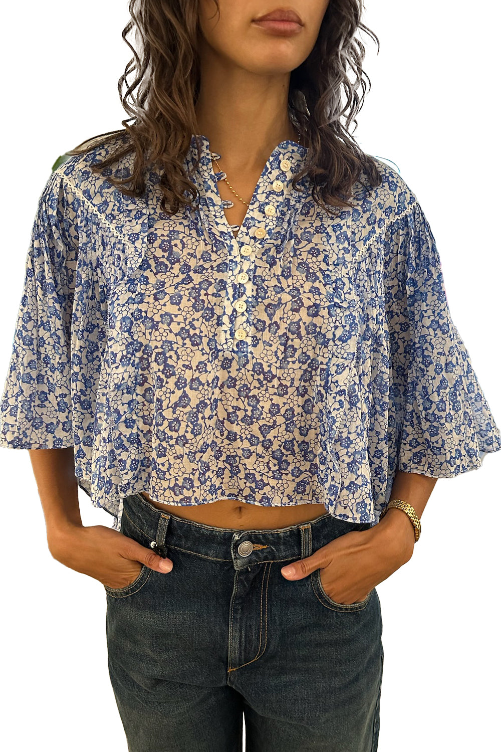 Veelia Top in Blue