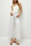 Taylor Cropped Wide-Leg Jean in White