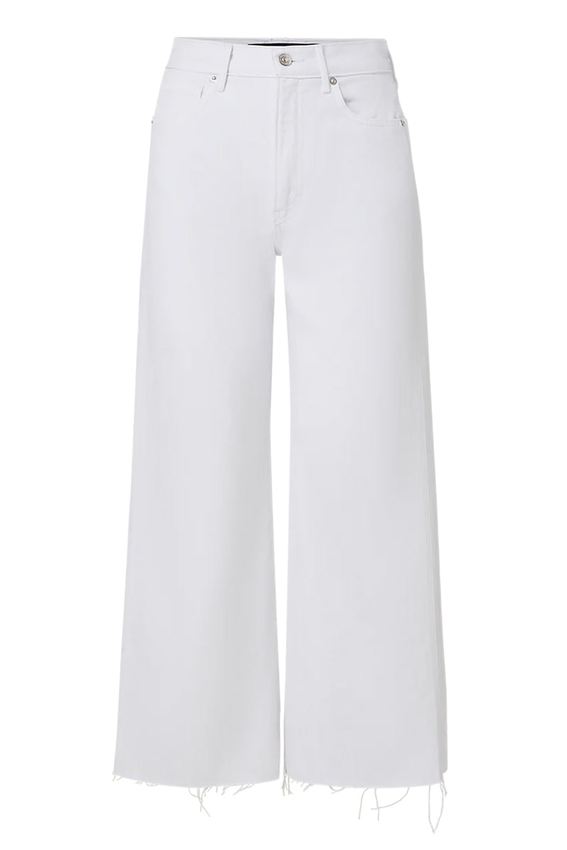 Taylor Cropped Wide-Leg Jean in White
