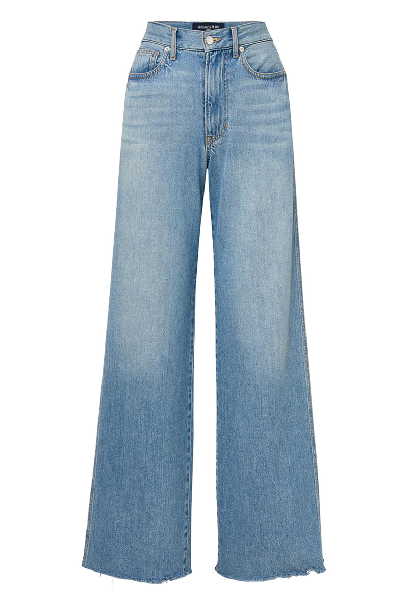 Kasey Mid Rise Wide-Leg Jean in Dusted Glare