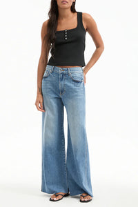 Kasey Mid Rise Wide-Leg Jean in Dusted Glare