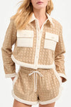 Mulberry Drawstring Short in Stone Khaki