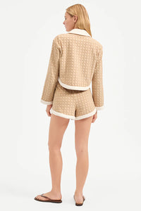 Mulberry Drawstring Short in Stone Khaki