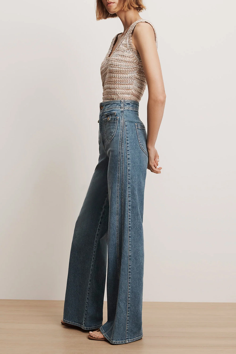 Taylor Godet Wide-Leg Jean in Sneak Peek