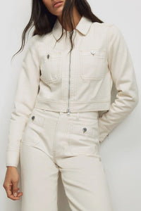 Patty Moto Jacket in Ecru