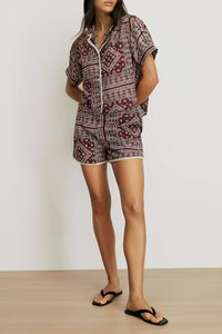 Tennison Bandana Short in Raisin Dove