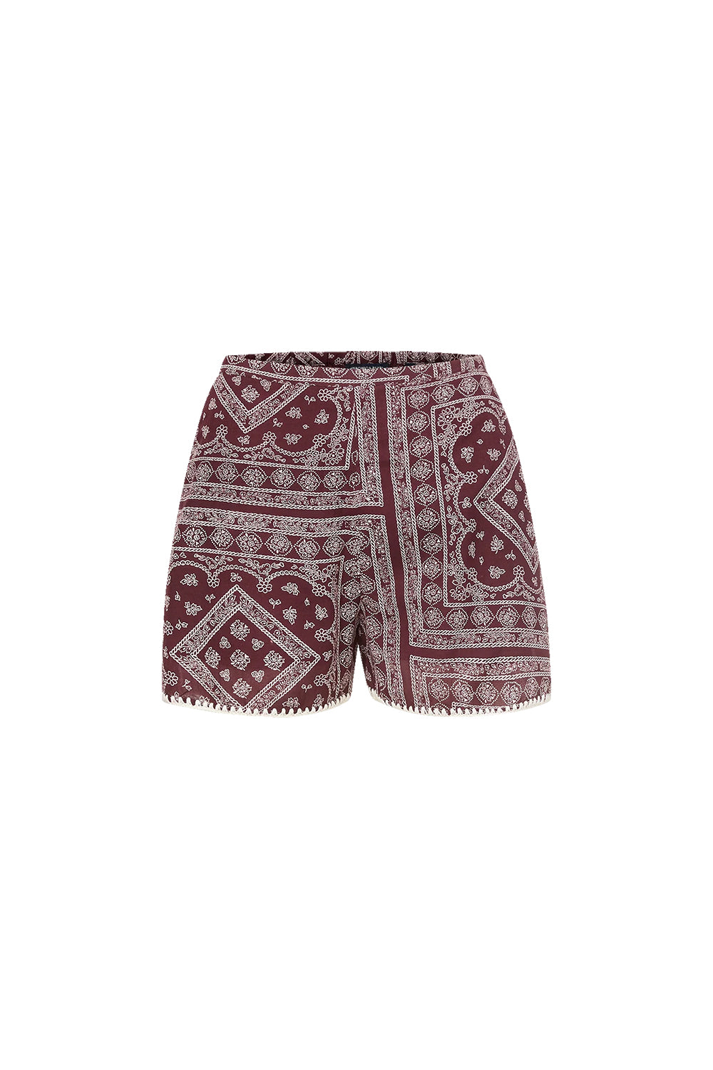 Tennison Bandana Short in Raisin Dove