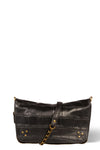 Bobi S in Croco Noir Cowskin