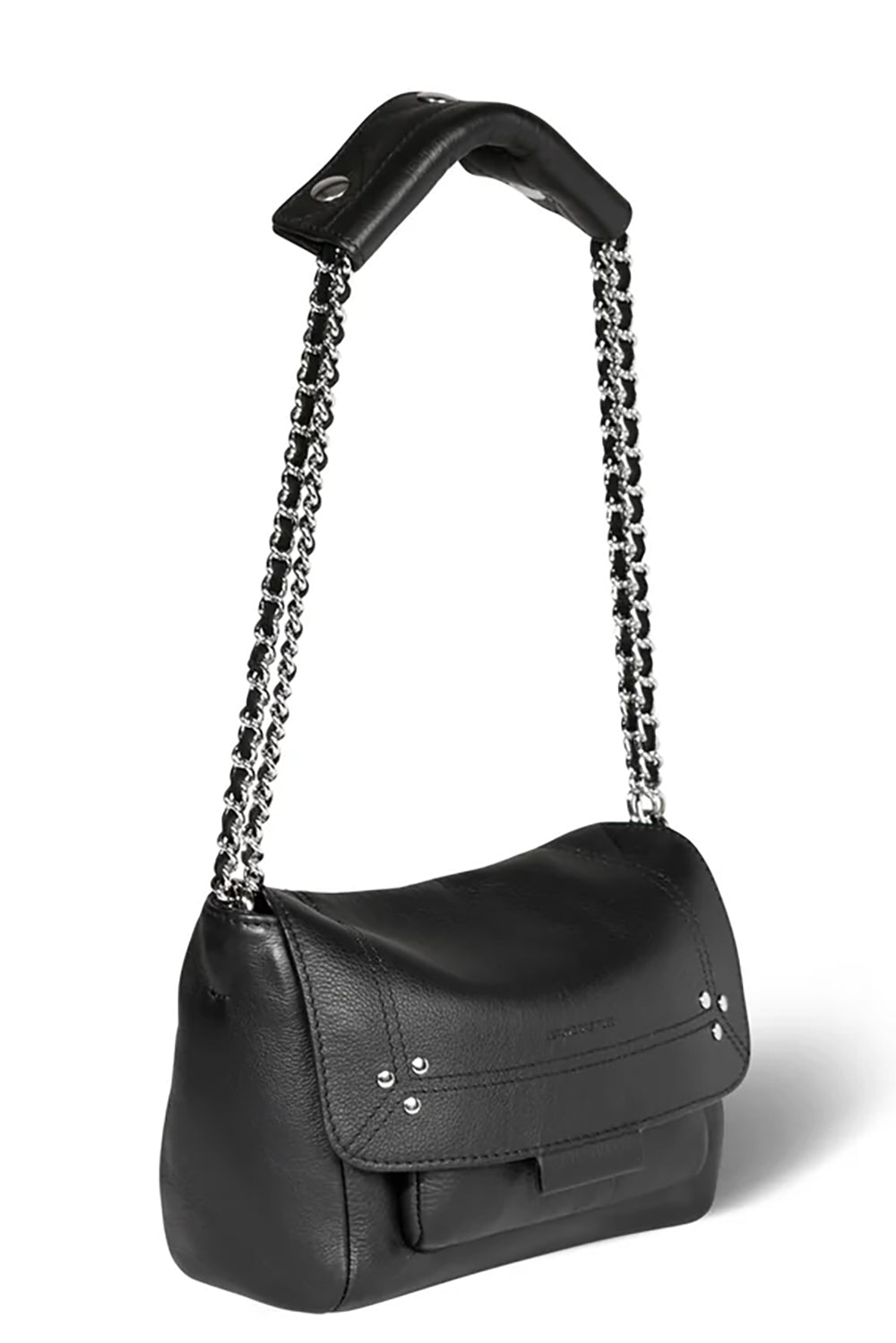 Lulu S in Noir Silver Calfskin