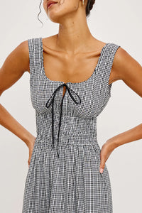 Jordie Dress in Black Gingham