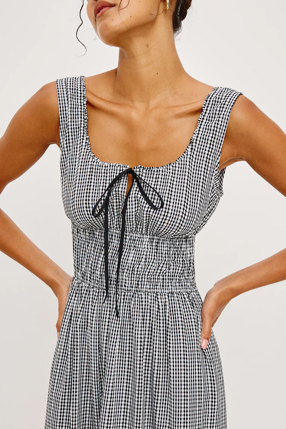 Jordie Dress in Black Gingham