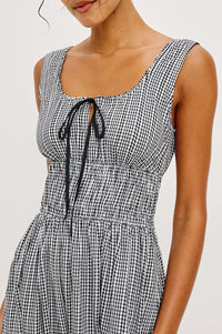 Jordie Dress in Black Gingham