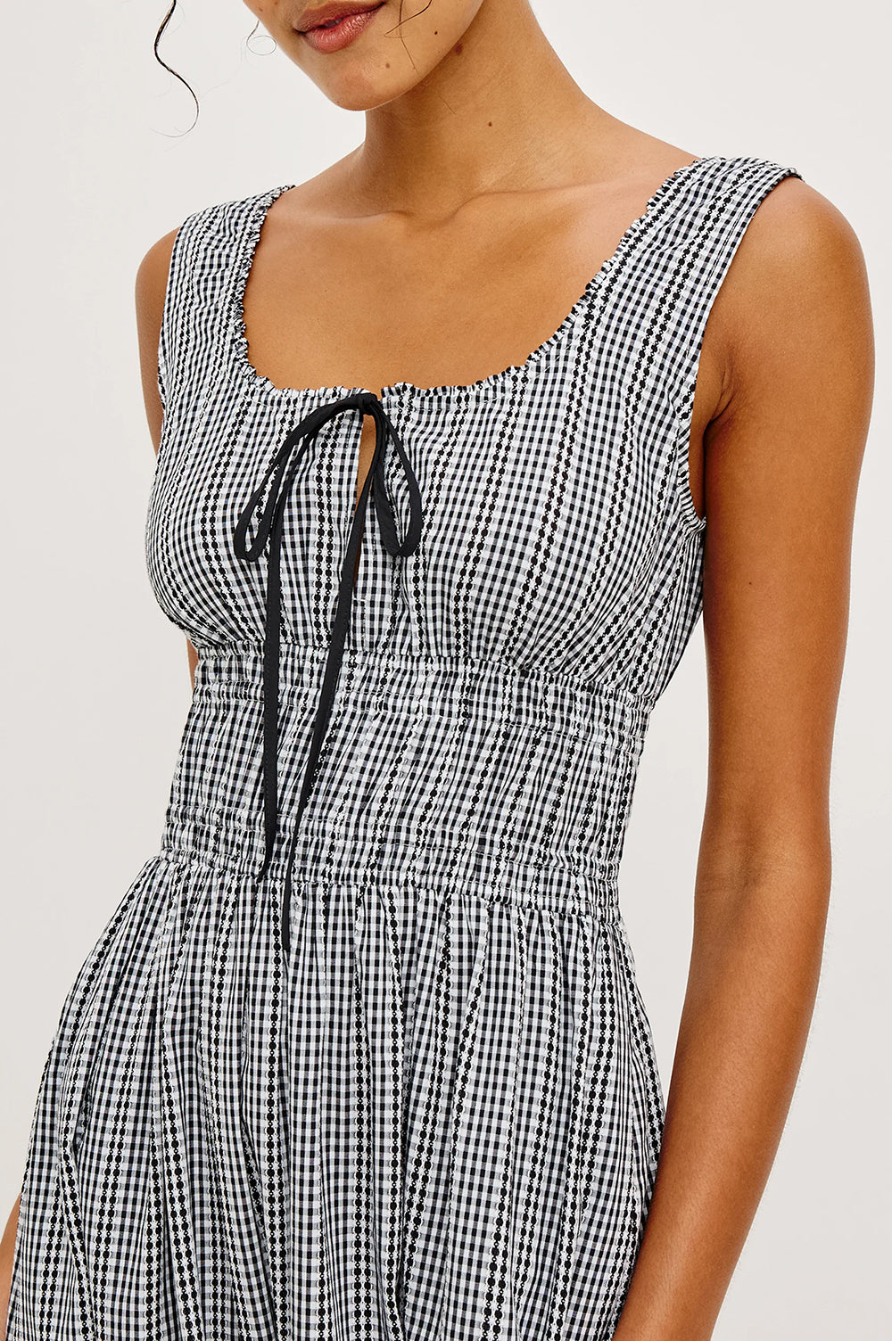 Jordie Dress in Black Gingham