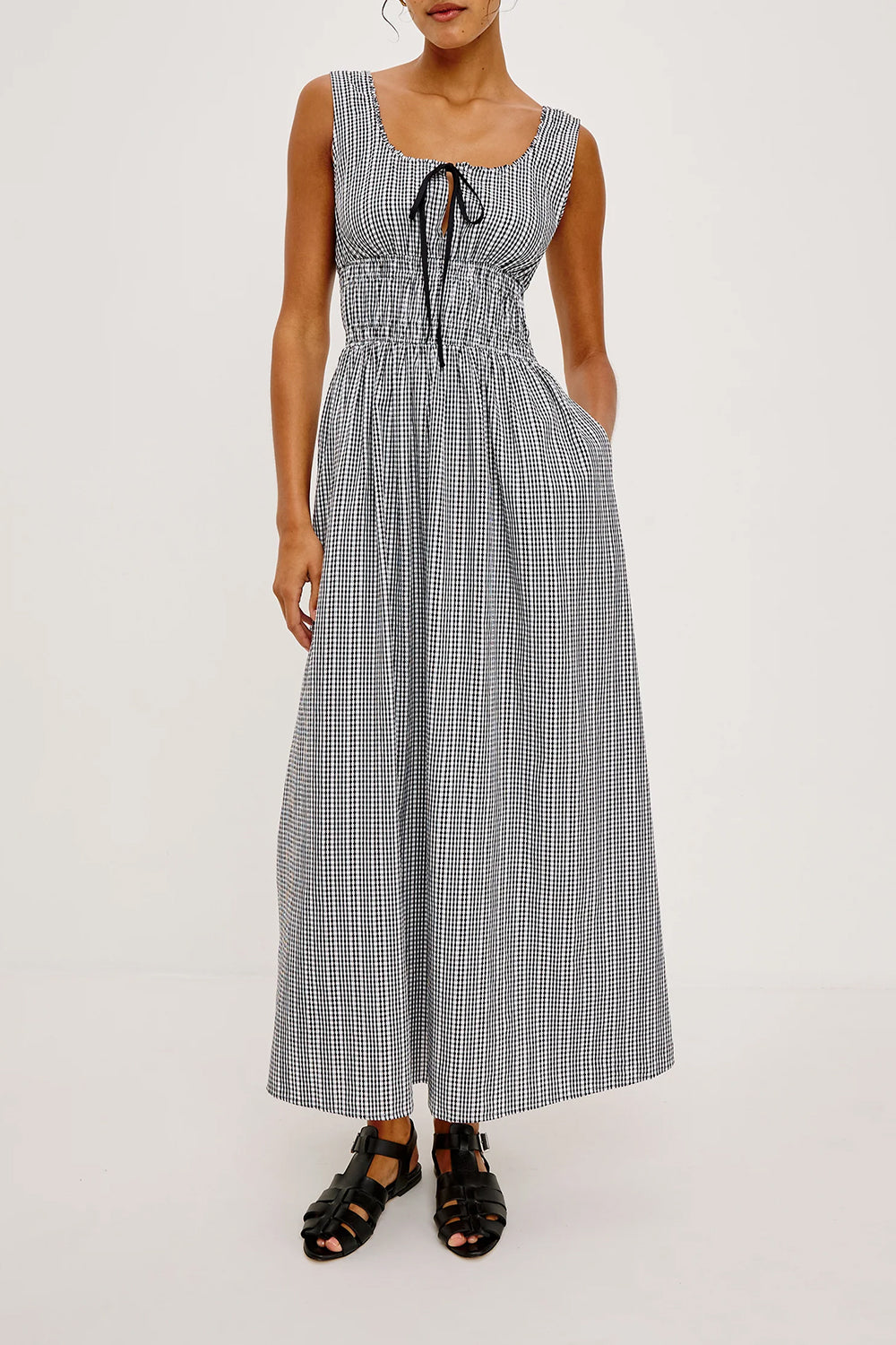 Jordie Dress in Black Gingham