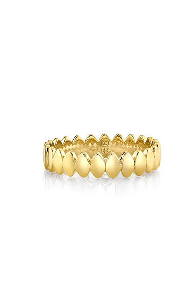 PURE GOLD MARQUISE EYE ETERNITY RING SIZE 6.5