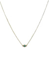 14K Yellow Gold Diamond and Turquoise Evil Eye Necklace