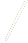 14K Yellow Gold White Topaz Heart Necklace