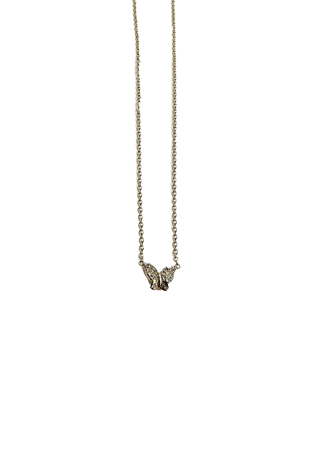The Jen Collection 14K Yellow Gold Diamond Butterfly