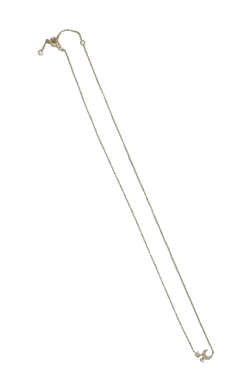 The Jen Collection 14K Yellow Gold Diamond Moon and Star Pearl Necklace