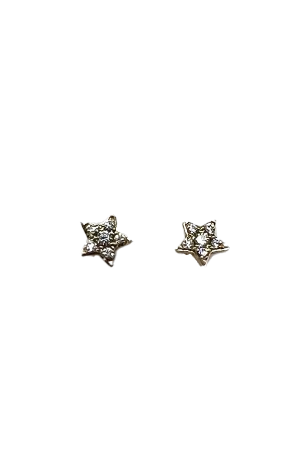 The Jen Collection 14K Yellow Gold Diamond Star Studs